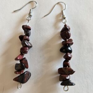 Hand Crafted African Red Jasper Earrings